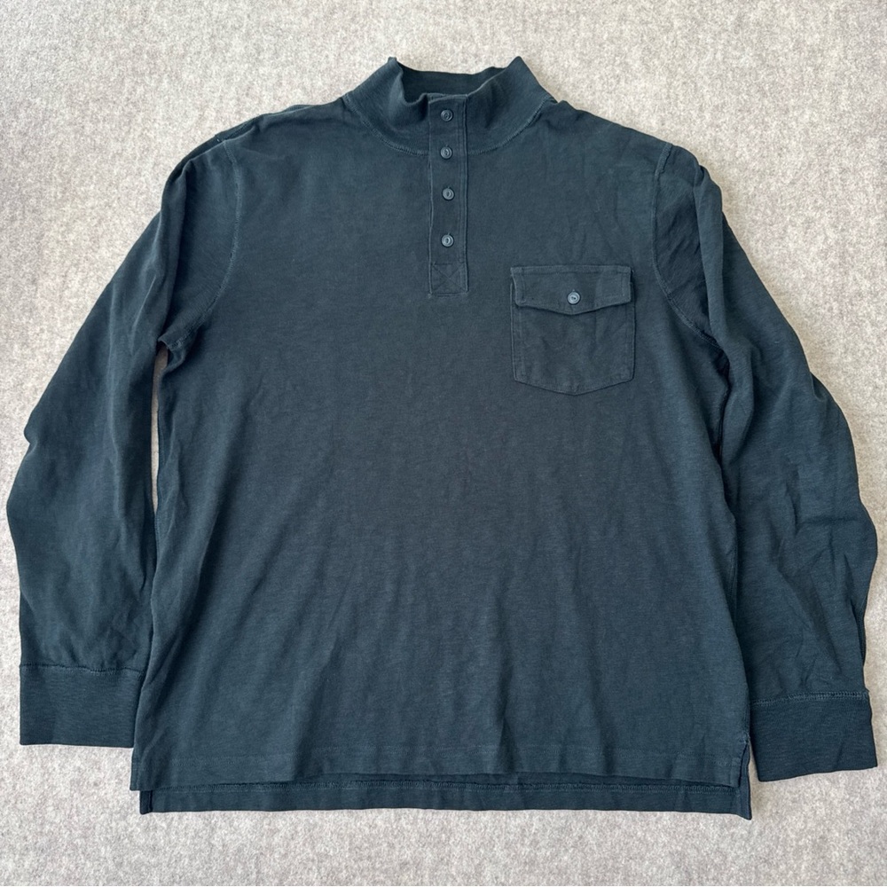 J.Crew Ringspun Jersey Henley Polo‎ Shirt